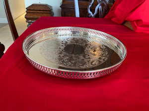 Silver Plate Round Platter