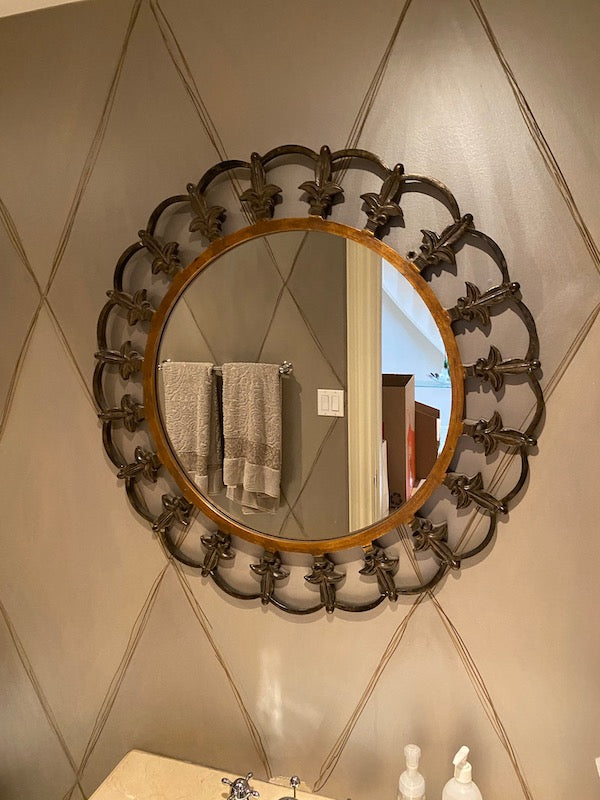Ren-Wil Fleurs De Lys Round Mirror