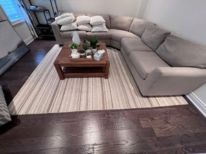 Crate & Barrel Wool Striped Area Rug- 8x10ft