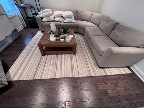 Crate & Barrel Wool Striped Area Rug- 8x10ft