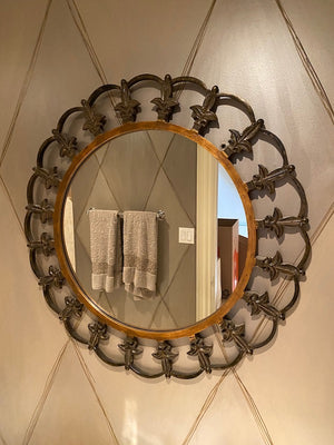 Ren-Wil Fleurs De Lys Round Mirror
