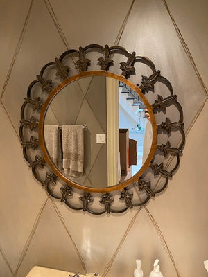 Ren-Wil Fleurs De Lys Round Mirror