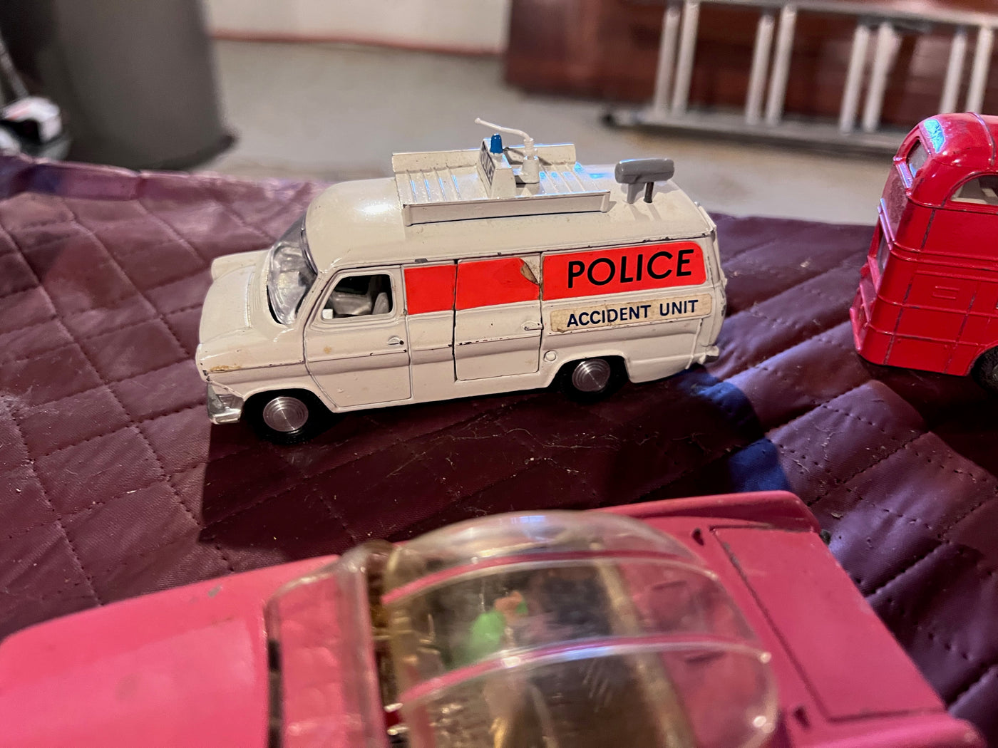 50s Dinky toys station stuff 4体セットビンテージ Dinky 505, Foden Flat Truck With Chains 2nd type - Free