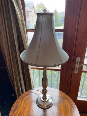Brushed Silver Table Lamp