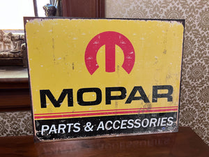 Mopar Parts & Accessories Reproduction Vintage Tin Sign