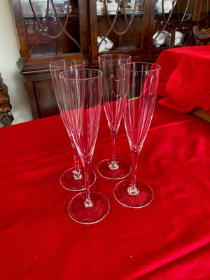 Baccarat Set of 4 St. Remy Champagne Flutes