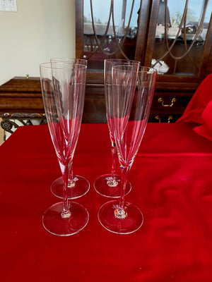 Baccarat Set of 4 St. Remy Champagne Flutes