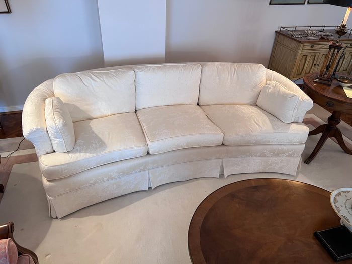 Ridpaths Fine Furniture and Interior Design White Oriental Style Embossed Sofa