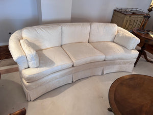 Ridpaths Fine Furniture and Interior Design White Oriental Style Embossed Sofa