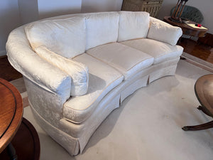 Ridpaths Fine Furniture and Interior Design White Oriental Style Embossed Sofa