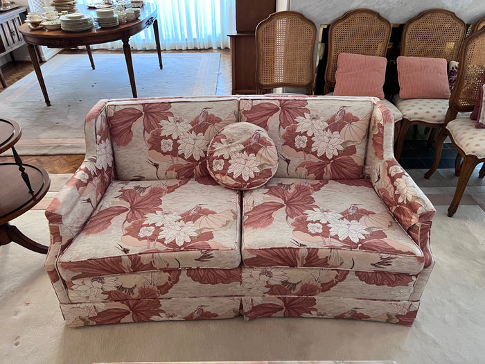 Vintage 'Decorisma' Flower Patterned Love Seat