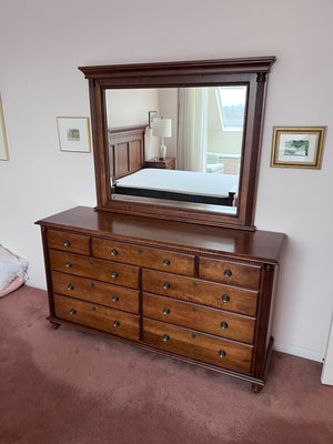 Durham Furniture Savile Row Victorian Mahogany Dresser with Mirror