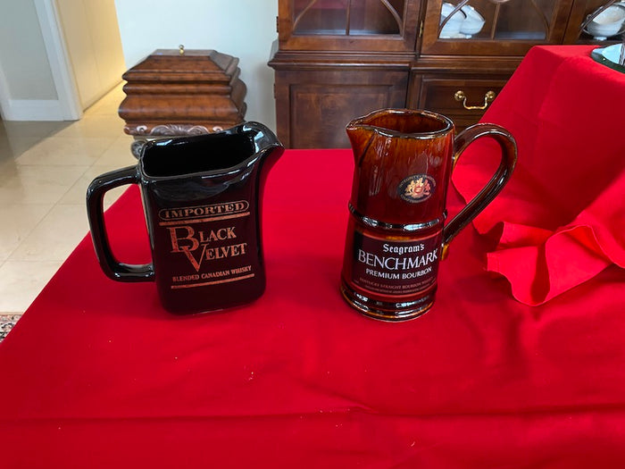 Vintage Seagram's & Black Velvet Jugs