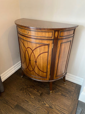 "Henredon" Demilune Console Cabinet (*2 Available for Sale)