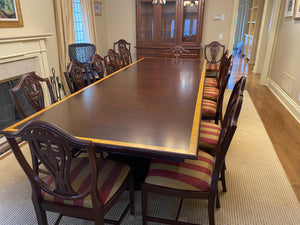 Custom Made Dining Table + 12 Chairs