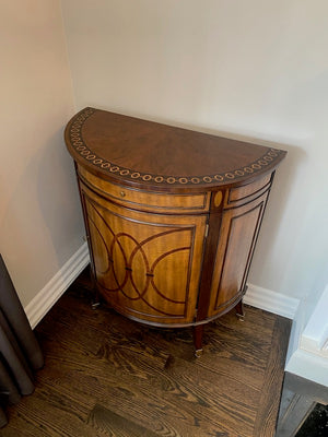 "Henredon" Demilune Console Cabinet (*2 Available for Sale)