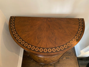 "Henredon" Demilune Console Cabinet (*2 Available for Sale)