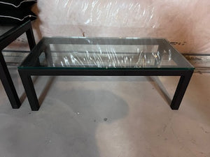 Glass Top, Metal Base Coffee Table