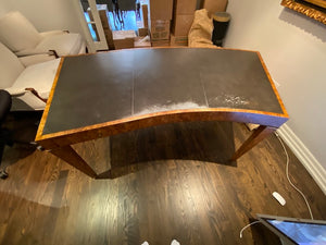 "Theodore Alexander" Burled Wood & Leather Top Desk from ELTE