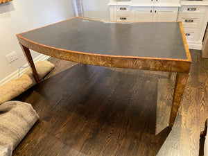 "Theodore Alexander" Burled Wood & Leather Top Desk from ELTE