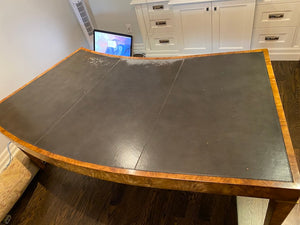 "Theodore Alexander" Burled Wood & Leather Top Desk from ELTE