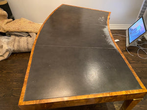 "Theodore Alexander" Burled Wood & Leather Top Desk from ELTE