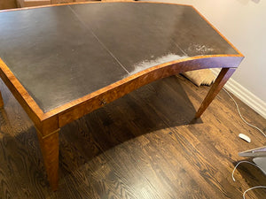 "Theodore Alexander" Burled Wood & Leather Top Desk from ELTE
