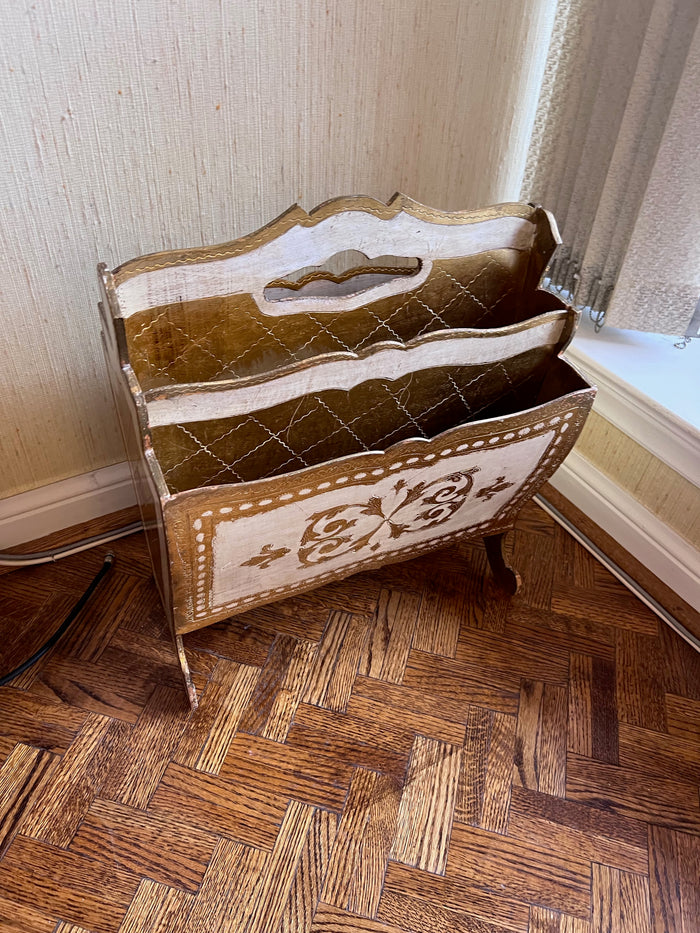 Vintage Florentine Magazine Rack