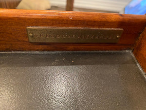 "Theodore Alexander" Burled Wood & Leather Top Desk from ELTE