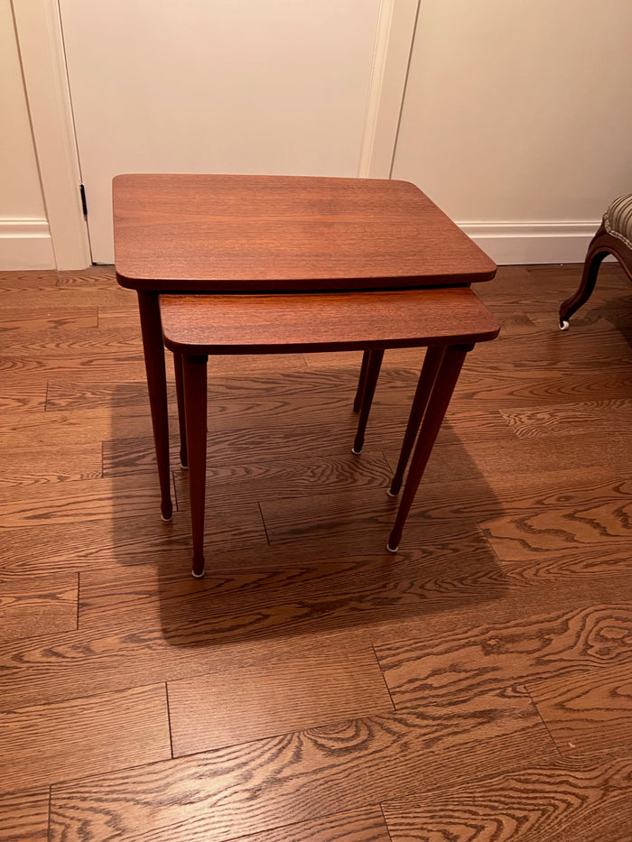 Set of 2 Teak Nesting Tables