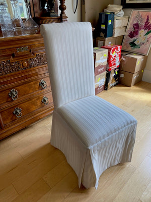 Pair of Cream Upholstered Dining Chairs