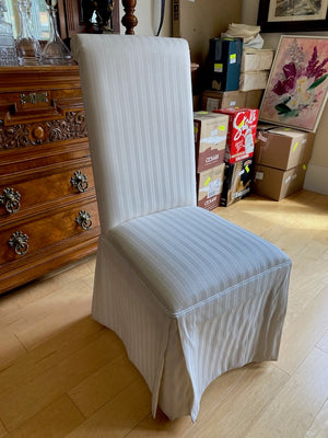 Pair of Cream Upholstered Dining Chairs