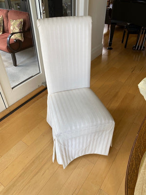 Pair of Cream Upholstered Dining Chairs