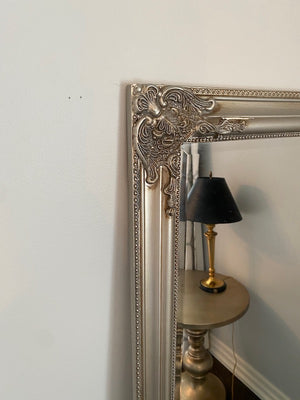 Silver Framed Full Length Floor Mirror