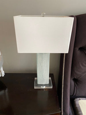 2 Glass 'Concrete Style' Table Lamps