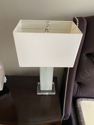 2 Glass 'Concrete Style' Table Lamps