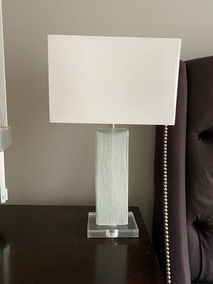 2 Glass 'Concrete Style' Table Lamps