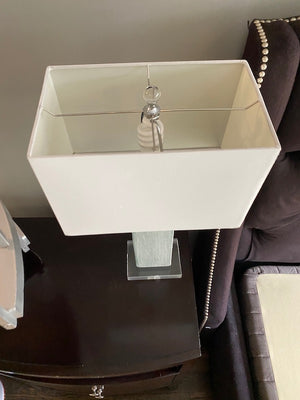 2 Glass 'Concrete Style' Table Lamps