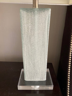 2 Glass 'Concrete Style' Table Lamps