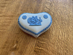 Wedgwood Blue & White Jasperware Dish with Lid