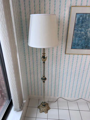 Vintage Ornate Gold Gilded Floor Lamp