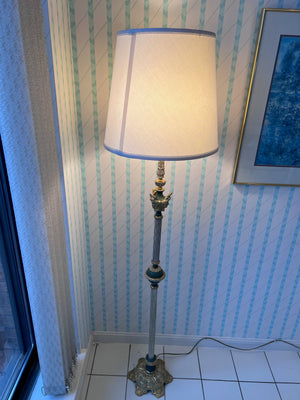 Vintage Ornate Gold Gilded Floor Lamp