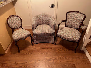 3 Different Style Chairs, Same Upholstery