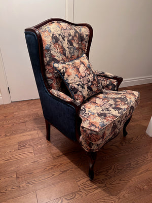Custom "Cats Print" Wingback Chair
