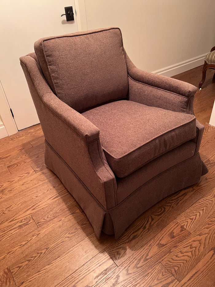Greyish/Brown Upholstered Armchair