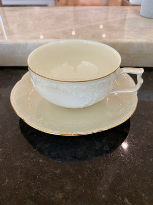 Rosenthal Classic White, Gold Rim Cup & Saucer