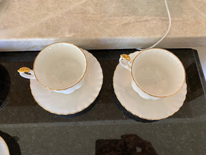 2 Royal Albert Val D'or Bone China Cups & Saucers
