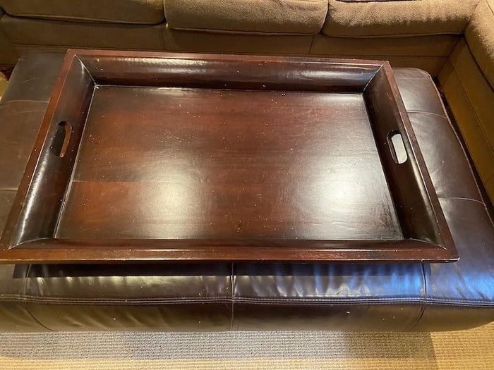 Restoration Hardware Ottoman Wood Tray
