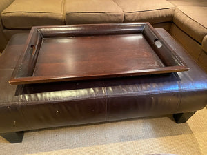 Restoration Hardware Ottoman Wood Tray