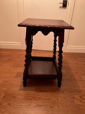 Barley Twist Oak Wood Accent Table